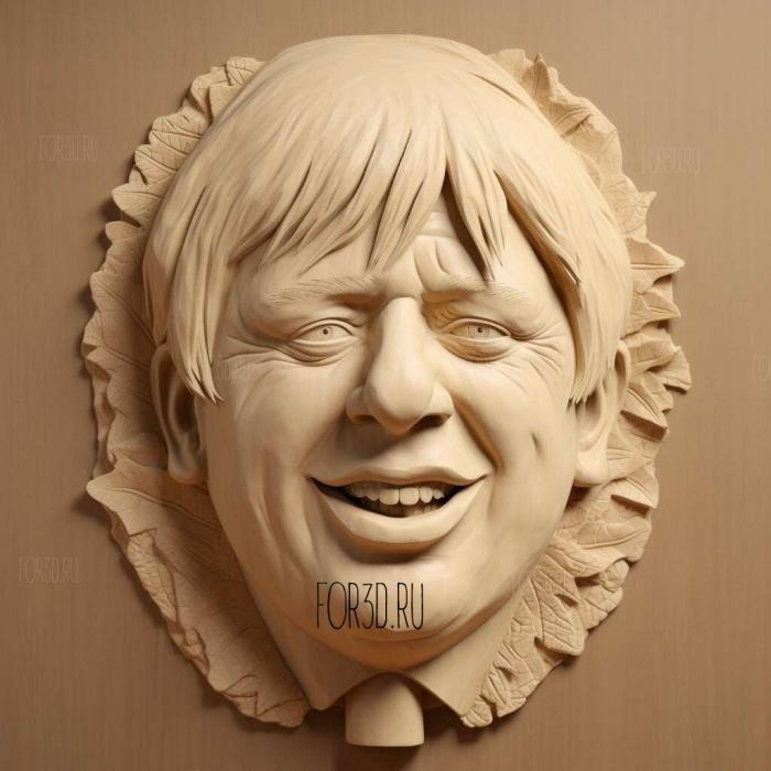 Boris Johnson 1 stl model for CNC